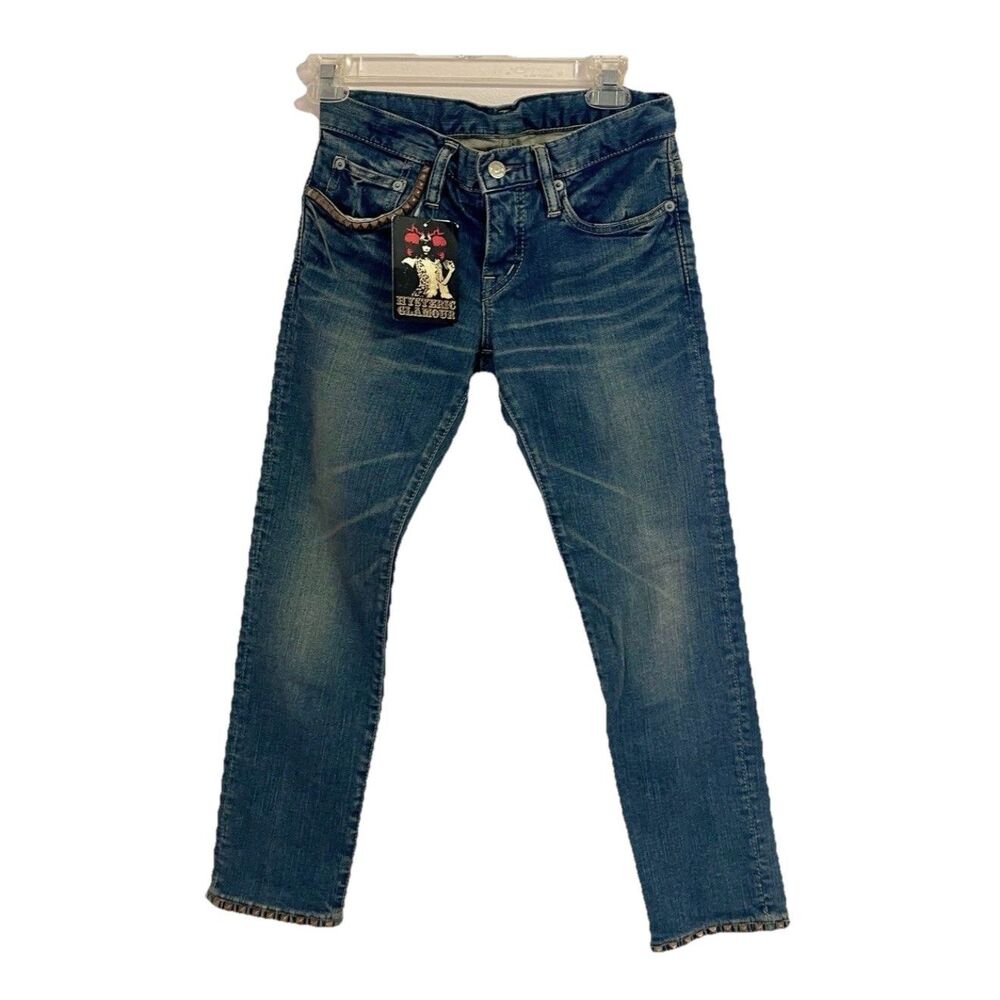 Hysteric Glamour Low rise Studded capri jeans NEW with tags XXS Vintage Japan